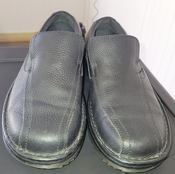Dr. Martens Norfolk Black Leather Slip On Slip Resistant Shoes Men Sz 7 Ladies 8 - Picture 5 of 12